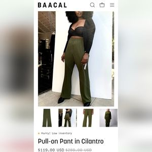 Baacal Pull On Pant (size 1 or 10/12)